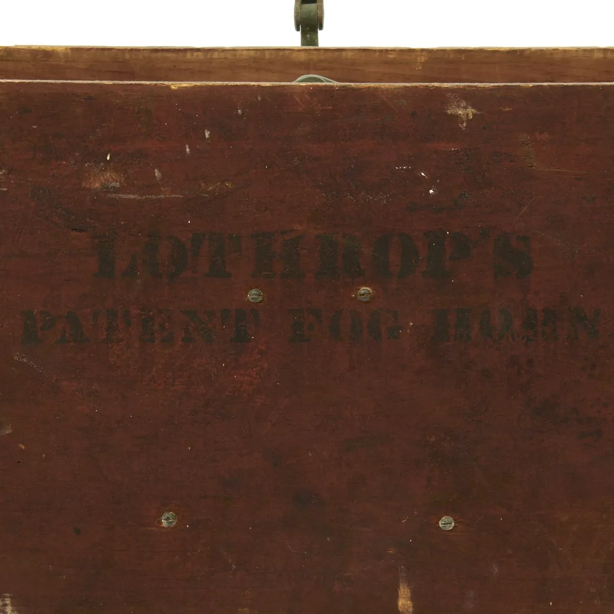 Original U.S. Lothrop's Patent of 1901 Dual Fog Horn in Chest made in Gloucester, Mass.