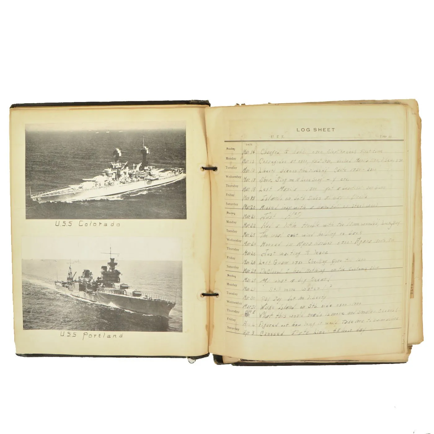 Original U.S. Pre-WWII China Marine and Submarine USS Snapper Photo Albums Scrapbook Set