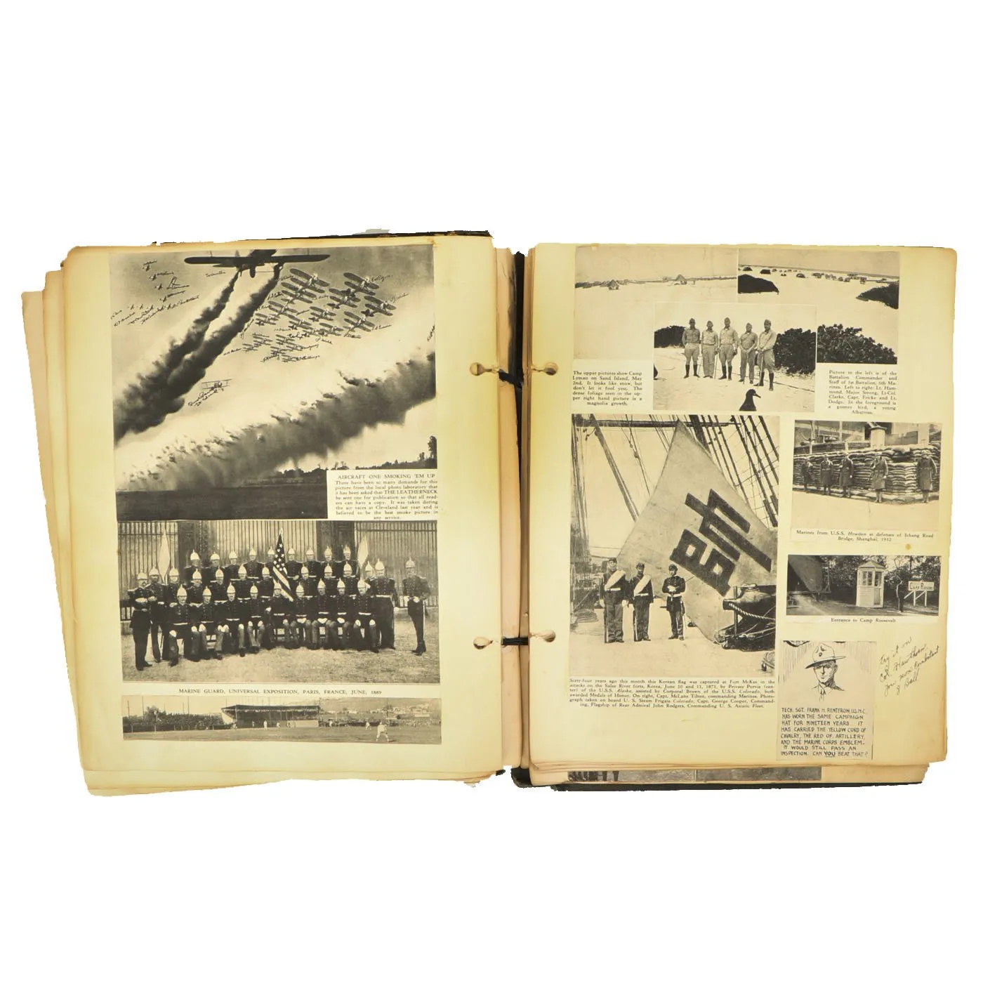 Original U.S. Pre-WWII China Marine and Submarine USS Snapper Photo Albums Scrapbook Set