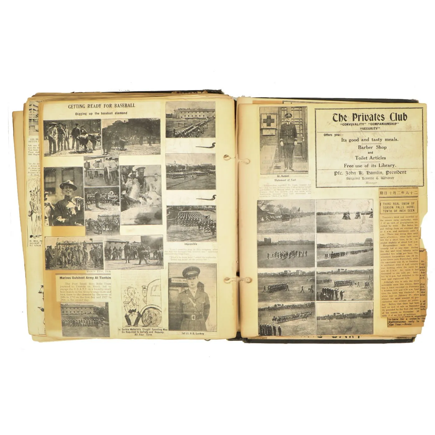 Original U.S. Pre-WWII China Marine and Submarine USS Snapper Photo Albums Scrapbook Set