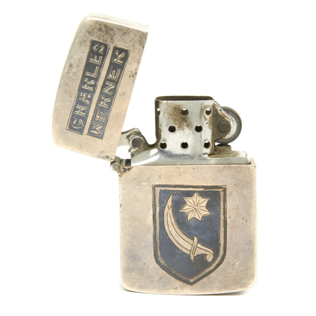 Original WWII U.S. Army Air Force Named Zippo Lighter - Iran 1945