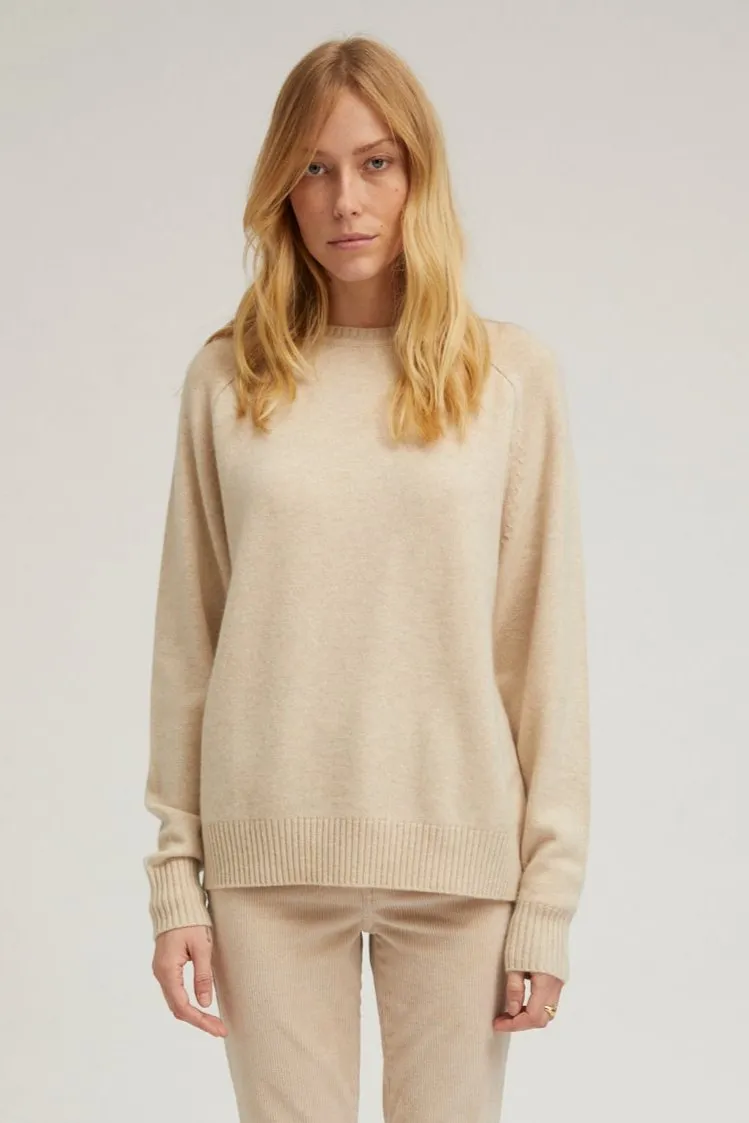 Oyster Cashmere Boyfriend Sweater