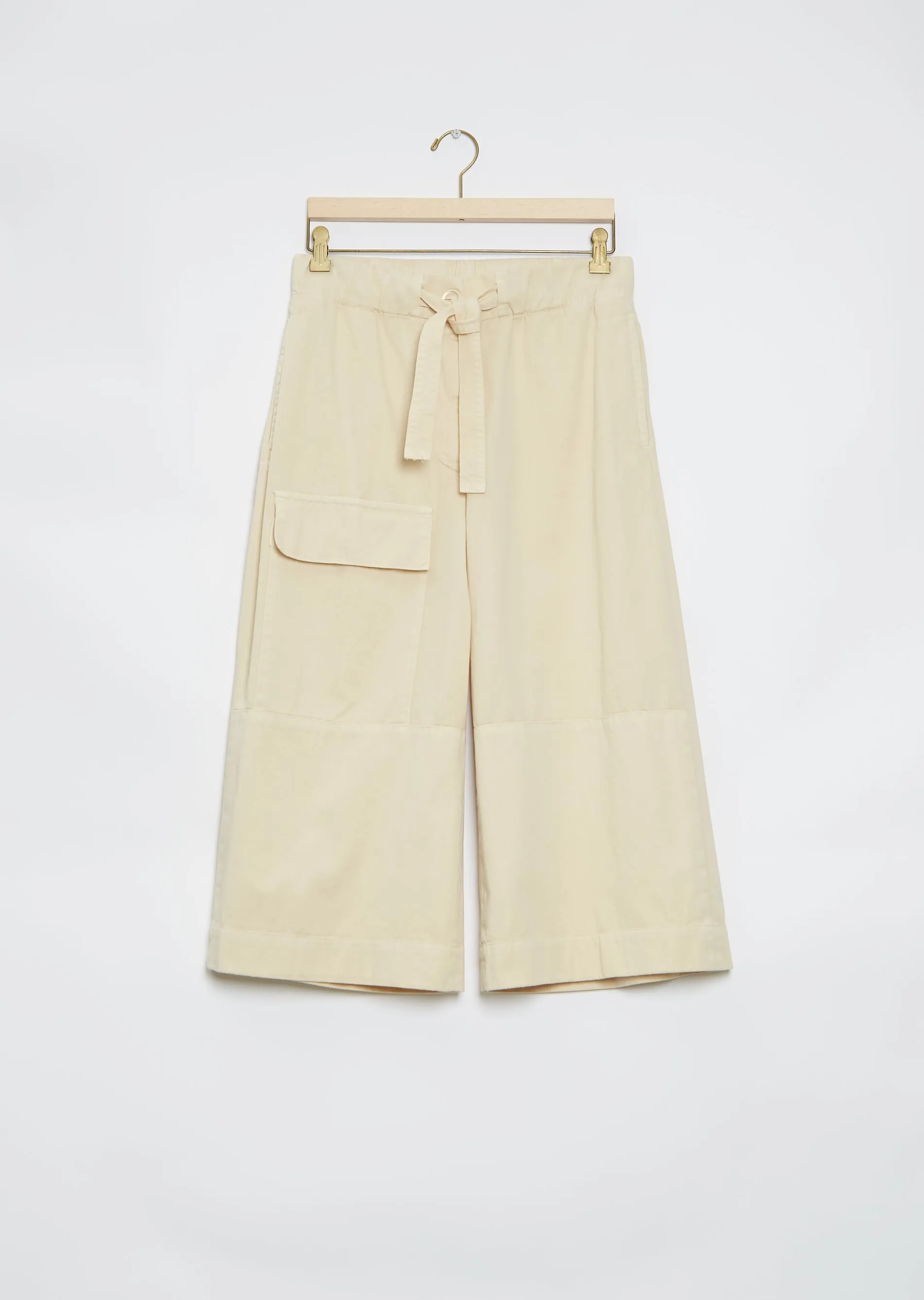 Paint Short Cotton Pant — Ecru