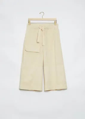 Paint Short Cotton Pant — Ecru