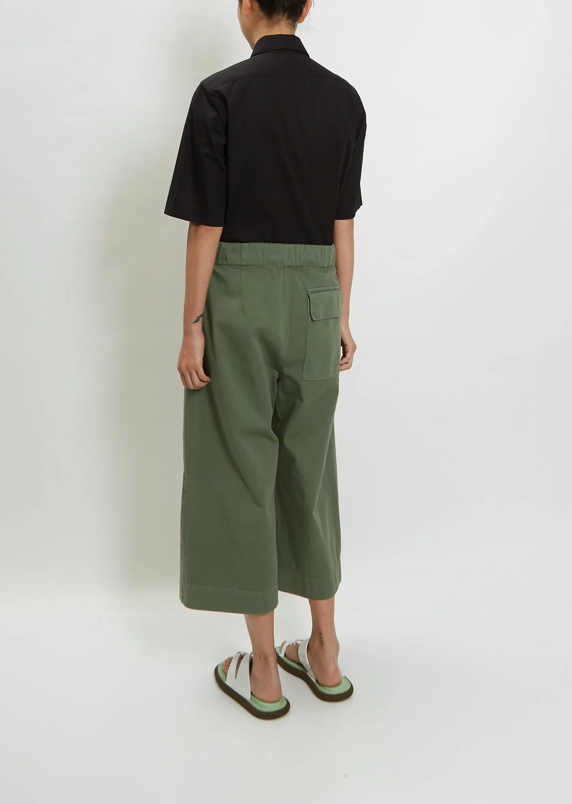 Paint Short Cotton Pant — Khaki