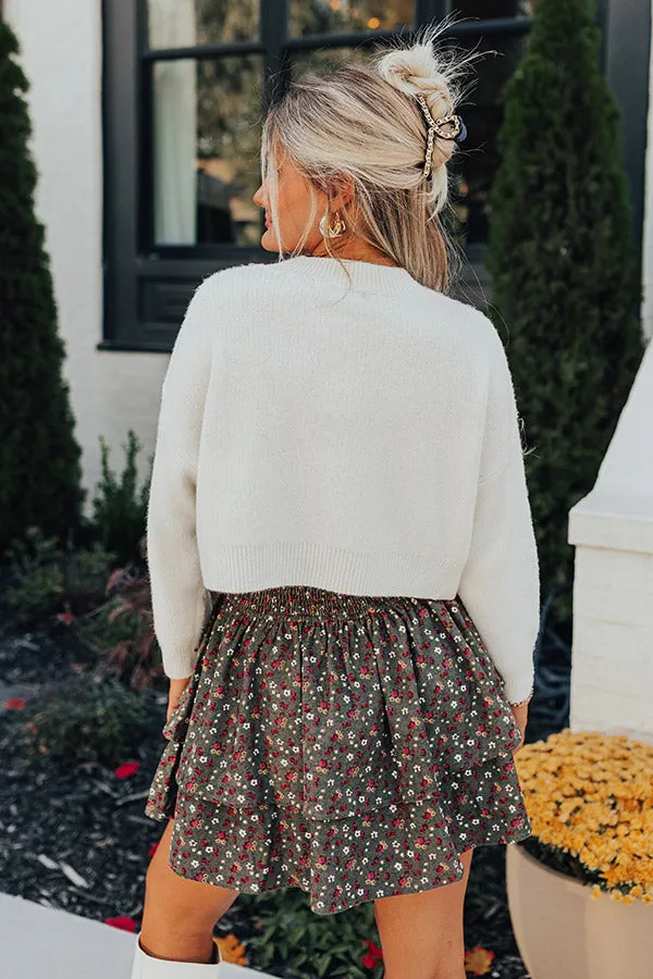 Pair With A Smile Crop Sweater in Ivory