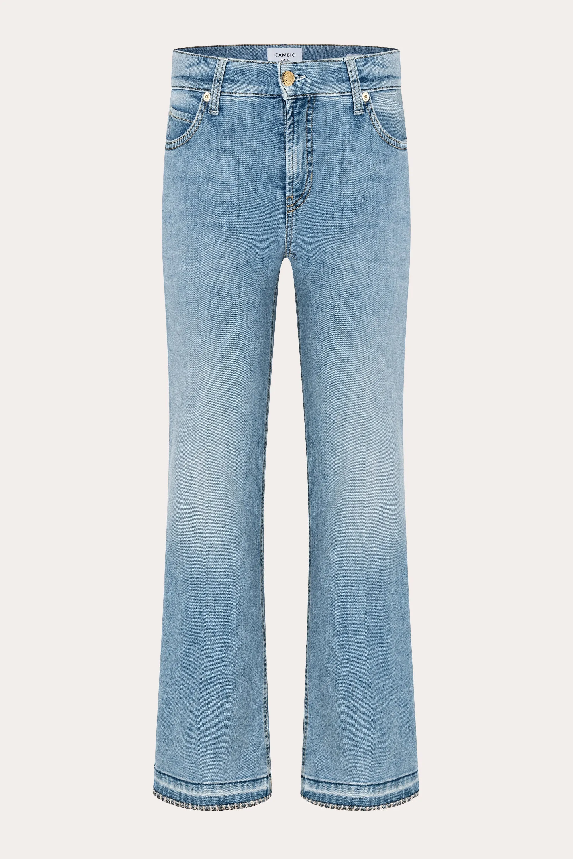 Paris Easy Kick Flared Crop Denim - Super Bleach