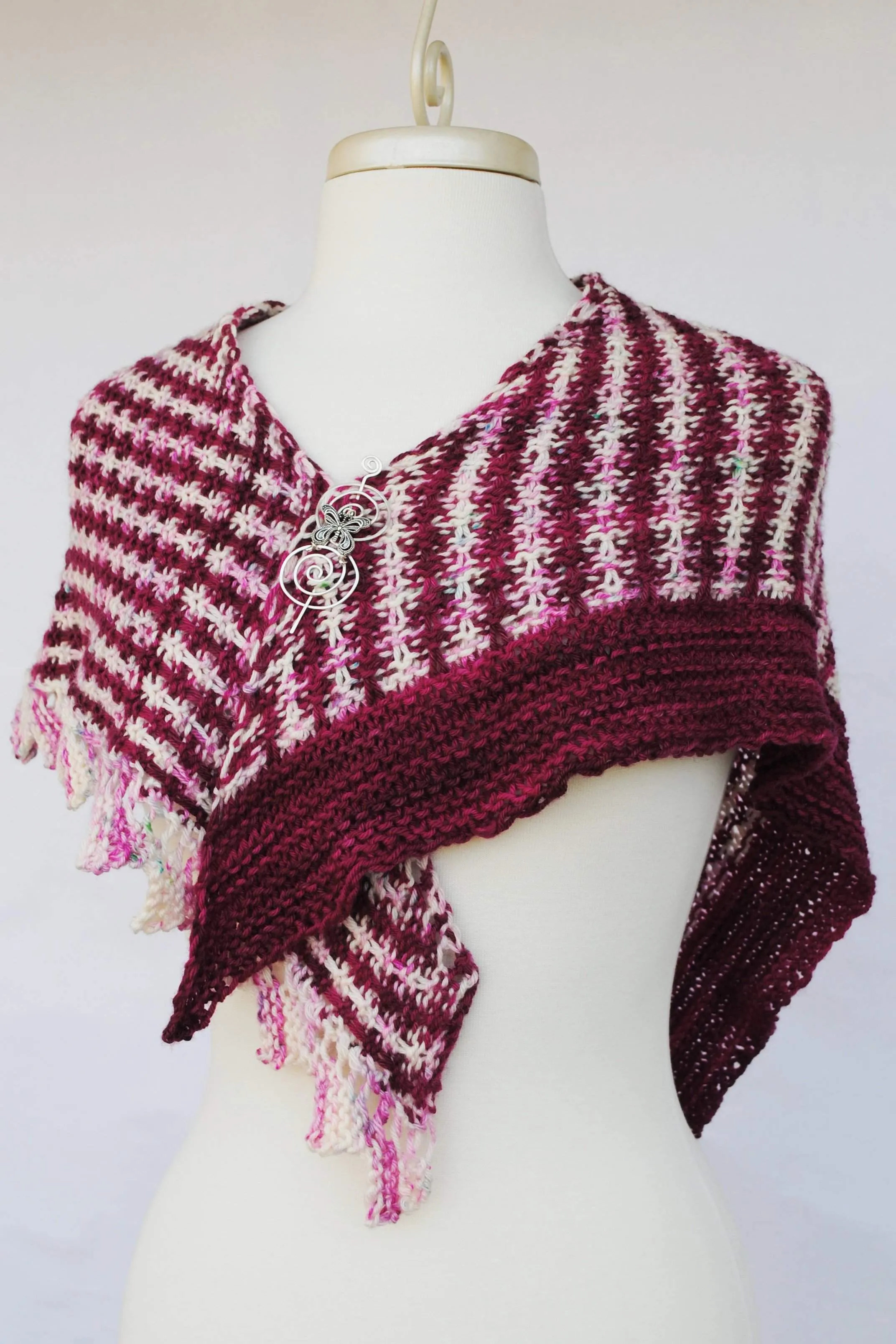 PDF Mercurial Stripes Shawl Knitting Pattern Digital Download