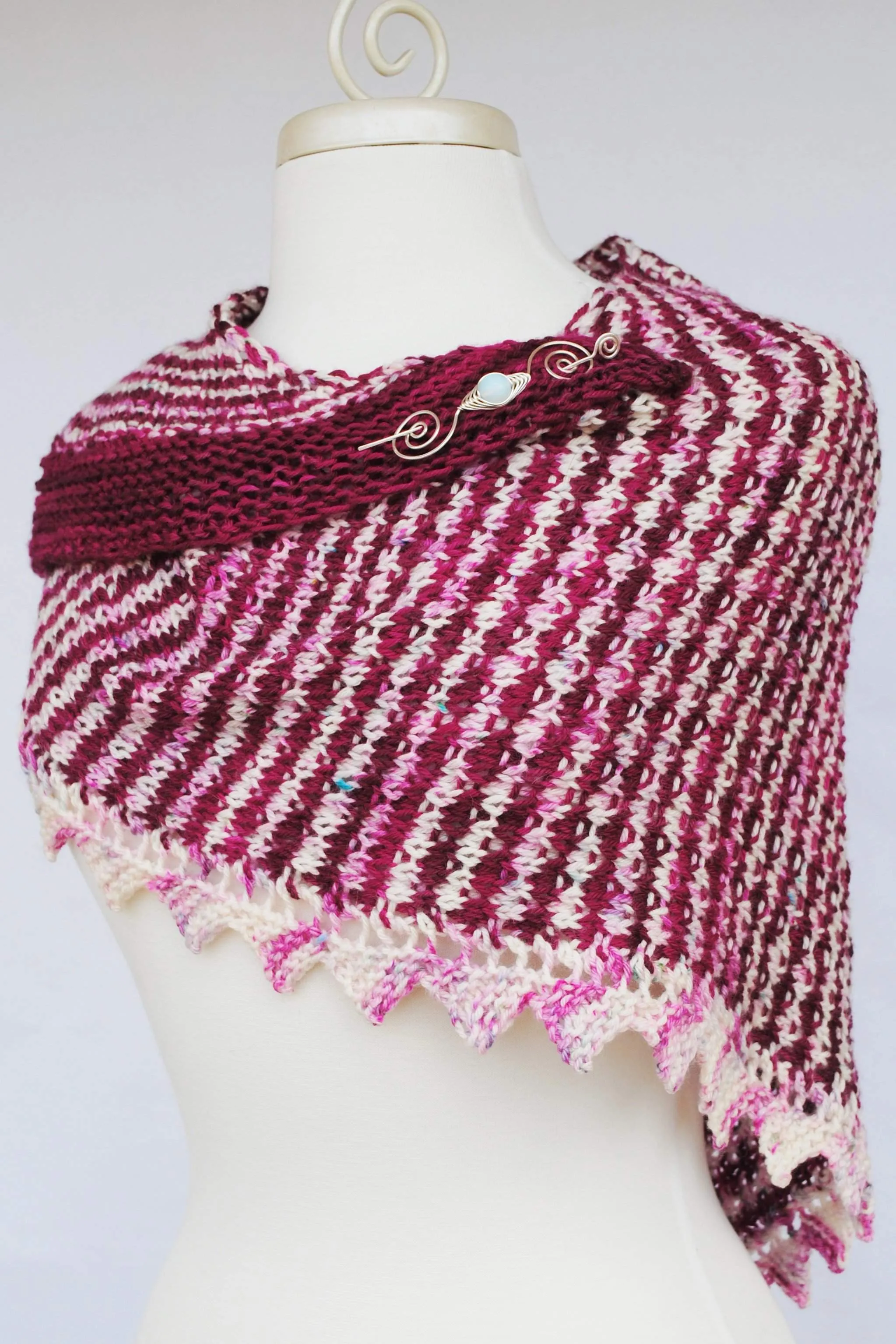 PDF Mercurial Stripes Shawl Knitting Pattern Digital Download