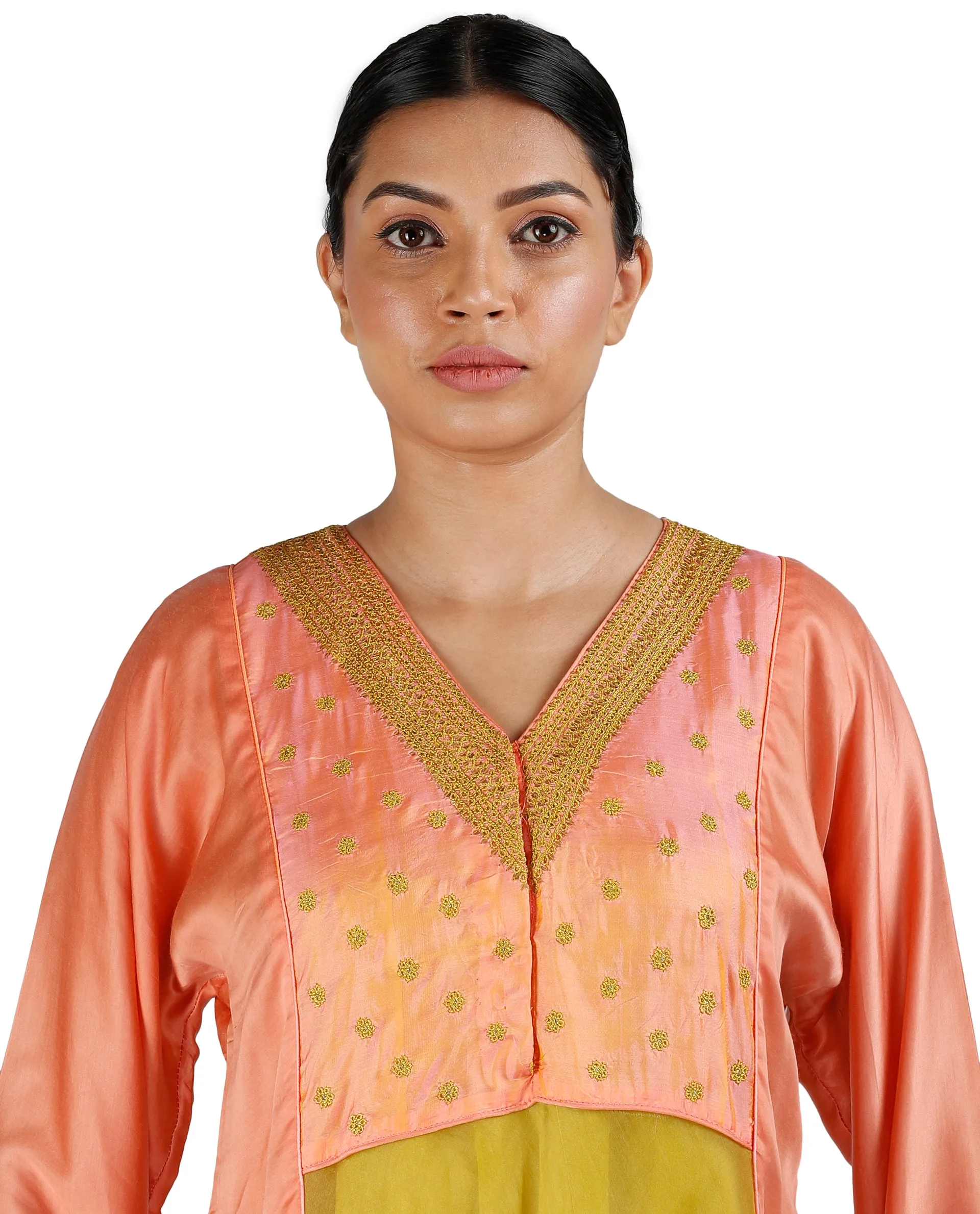 Peach and Green Salwar