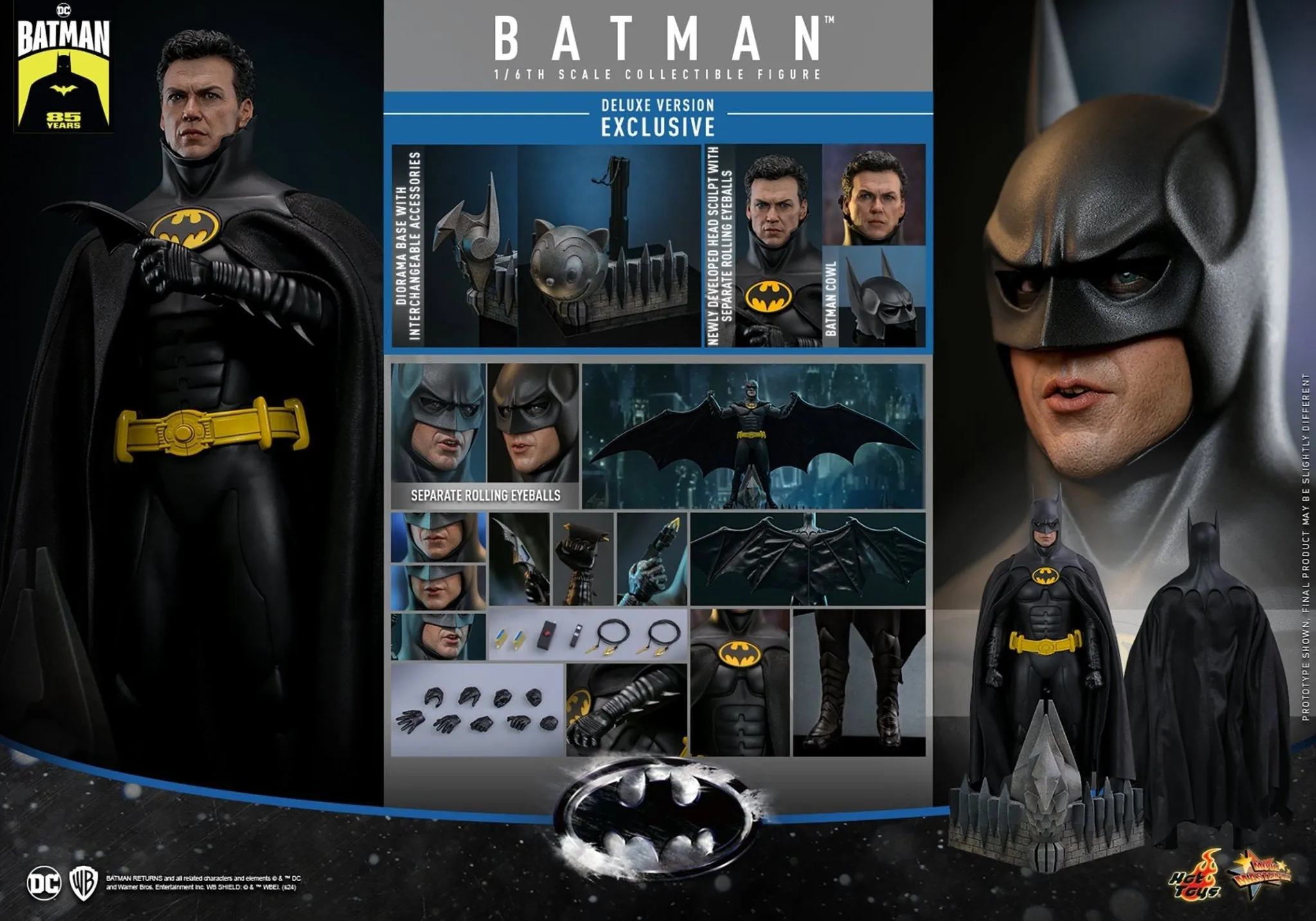 PRE-ORDER: Hot Toys Batman Returns Batman (Deluxe Version) Sixth Scale Figure