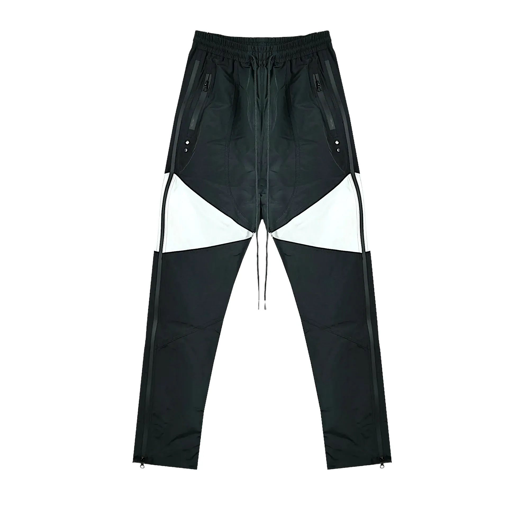 Relaxed fit Side zipper color block jogger