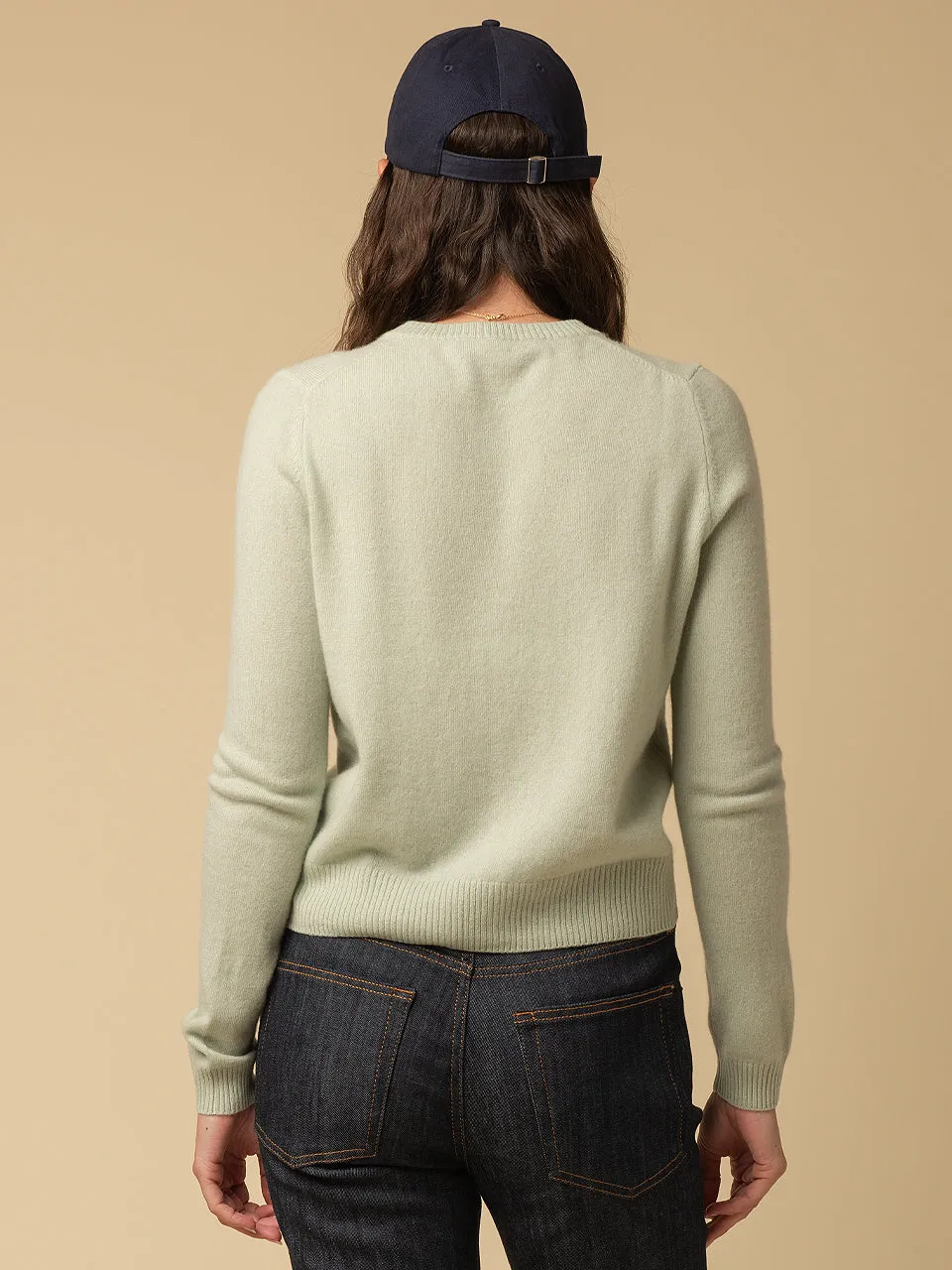 Round Neck Cardigan_Pistachio