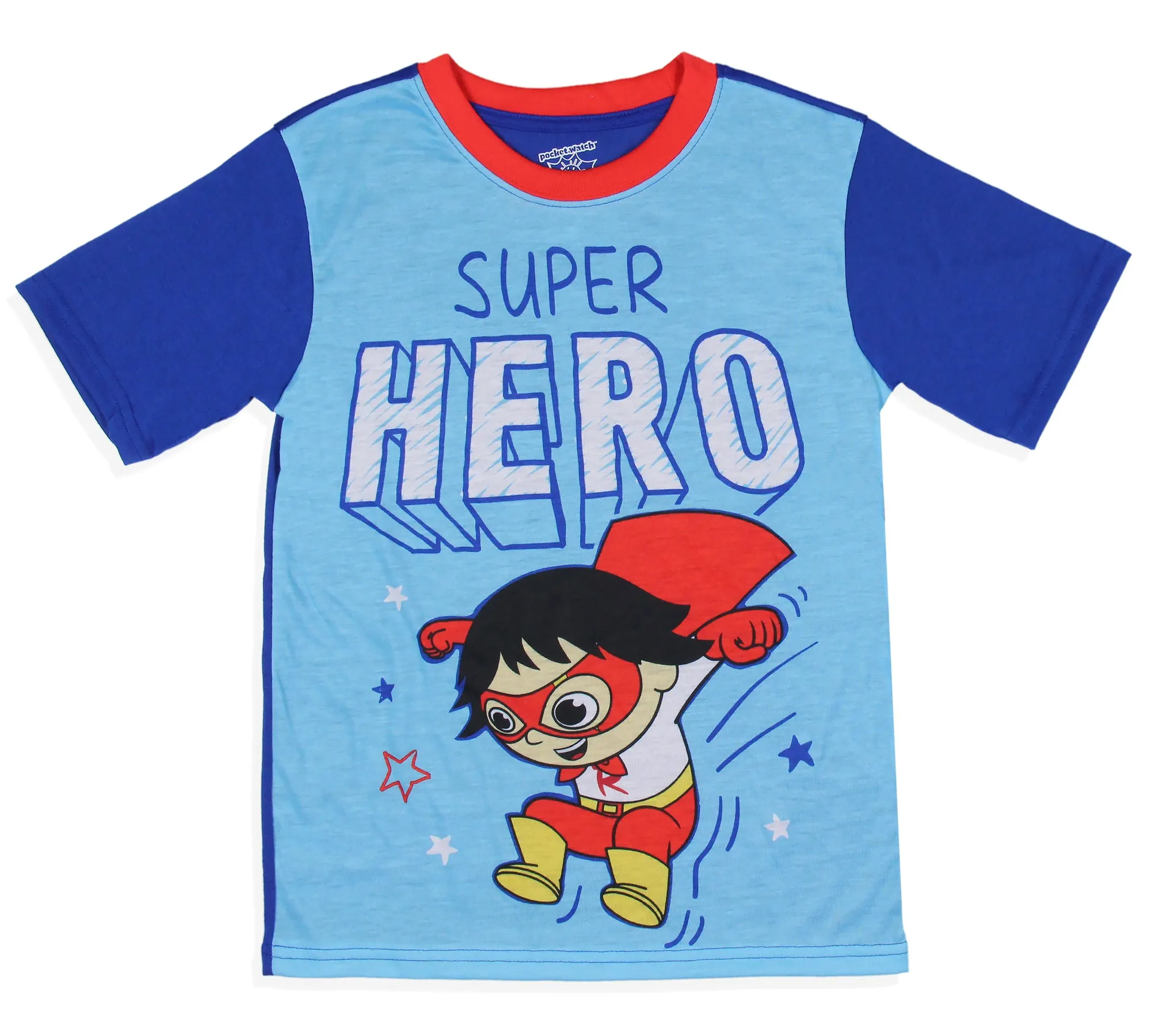 Ryan's World Pajamas Boys' Super Hero Shirt and Plush Pants Pajama Set