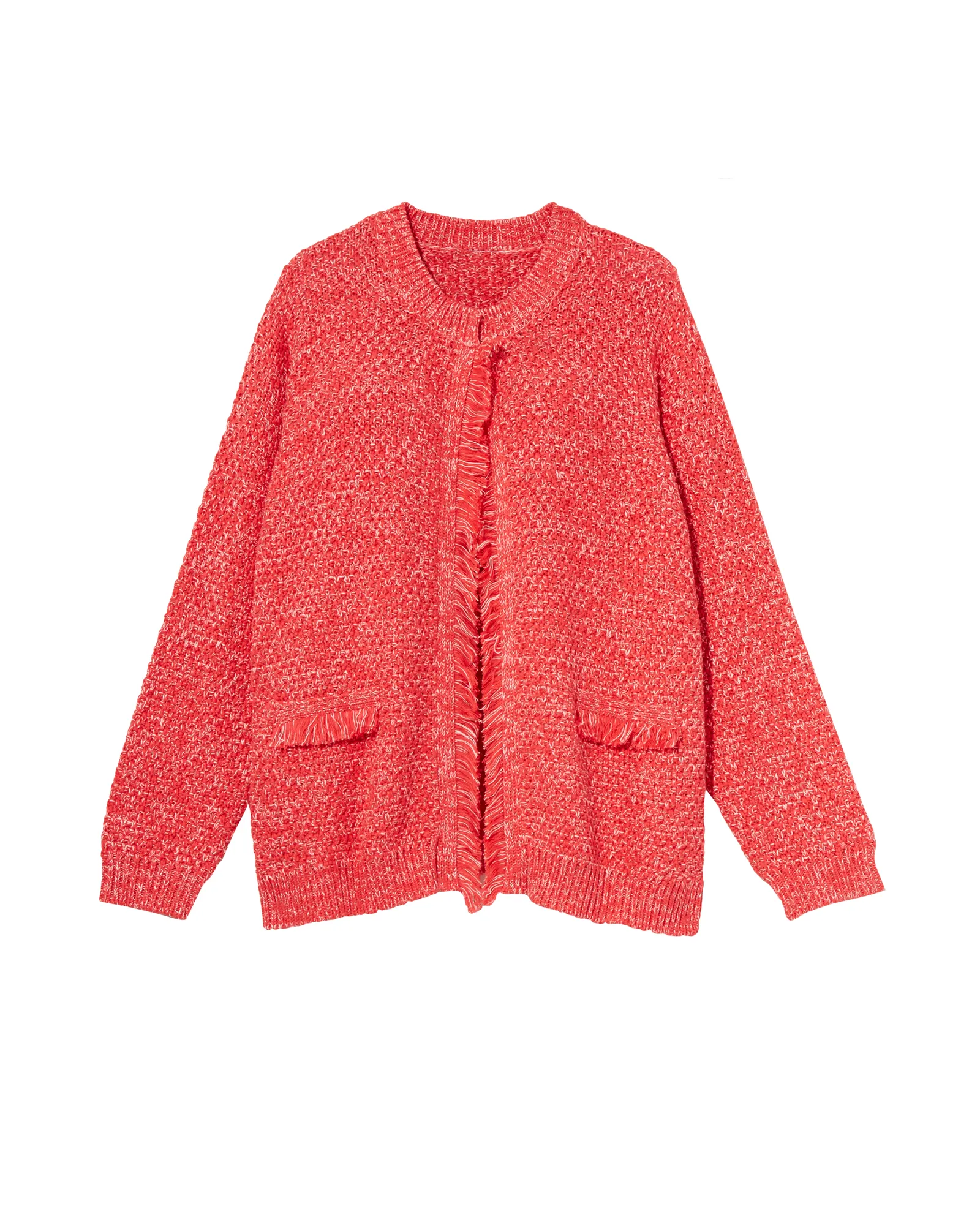 Sammi Fringed Jacket | Coral