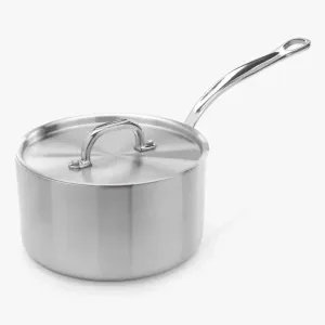 Samuel Groves Classic Non-Stick Stainless Steel Triply Saucepan with Lid