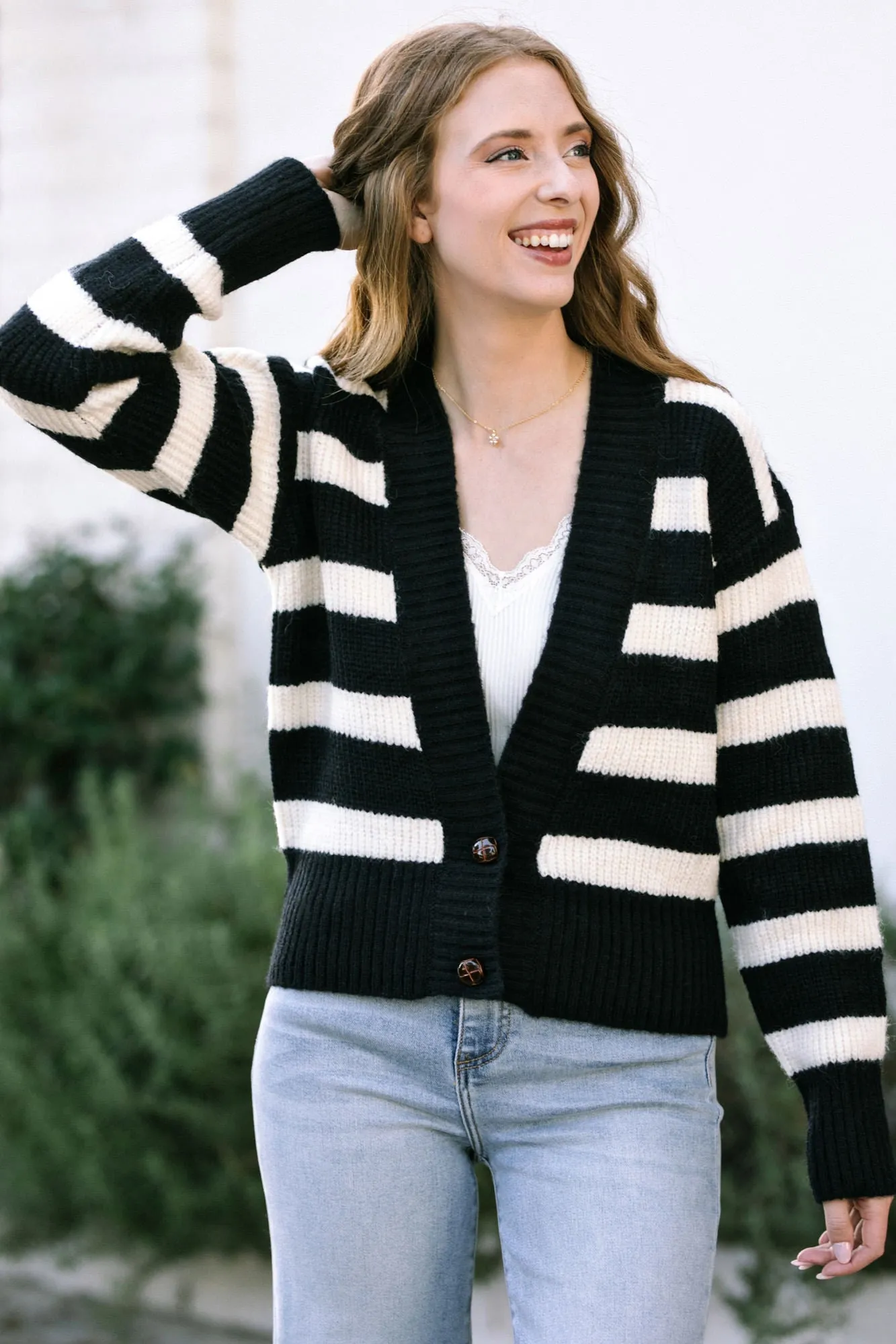 Sandy Striped Knit Cardigan