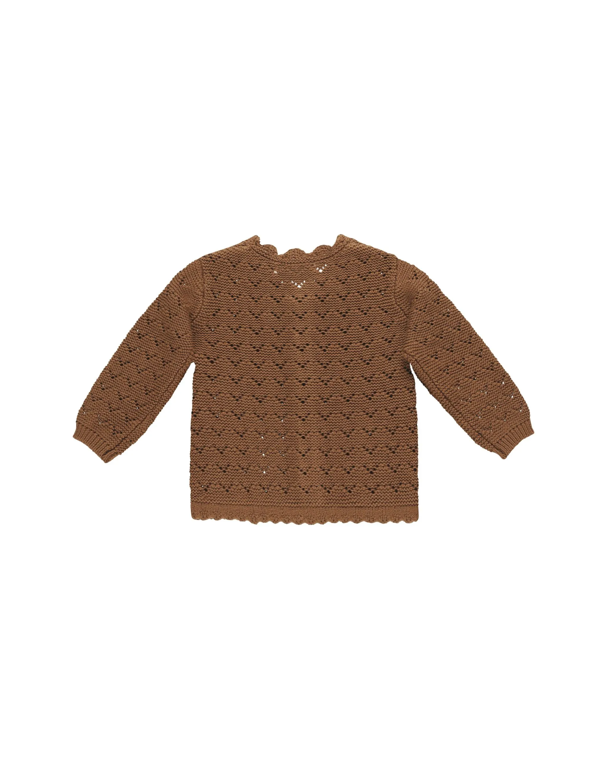 Scalloped Cardigan | Cinnamon