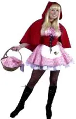 Sexy Little Red Riding Hood Costume  with Petticoat Underskirt