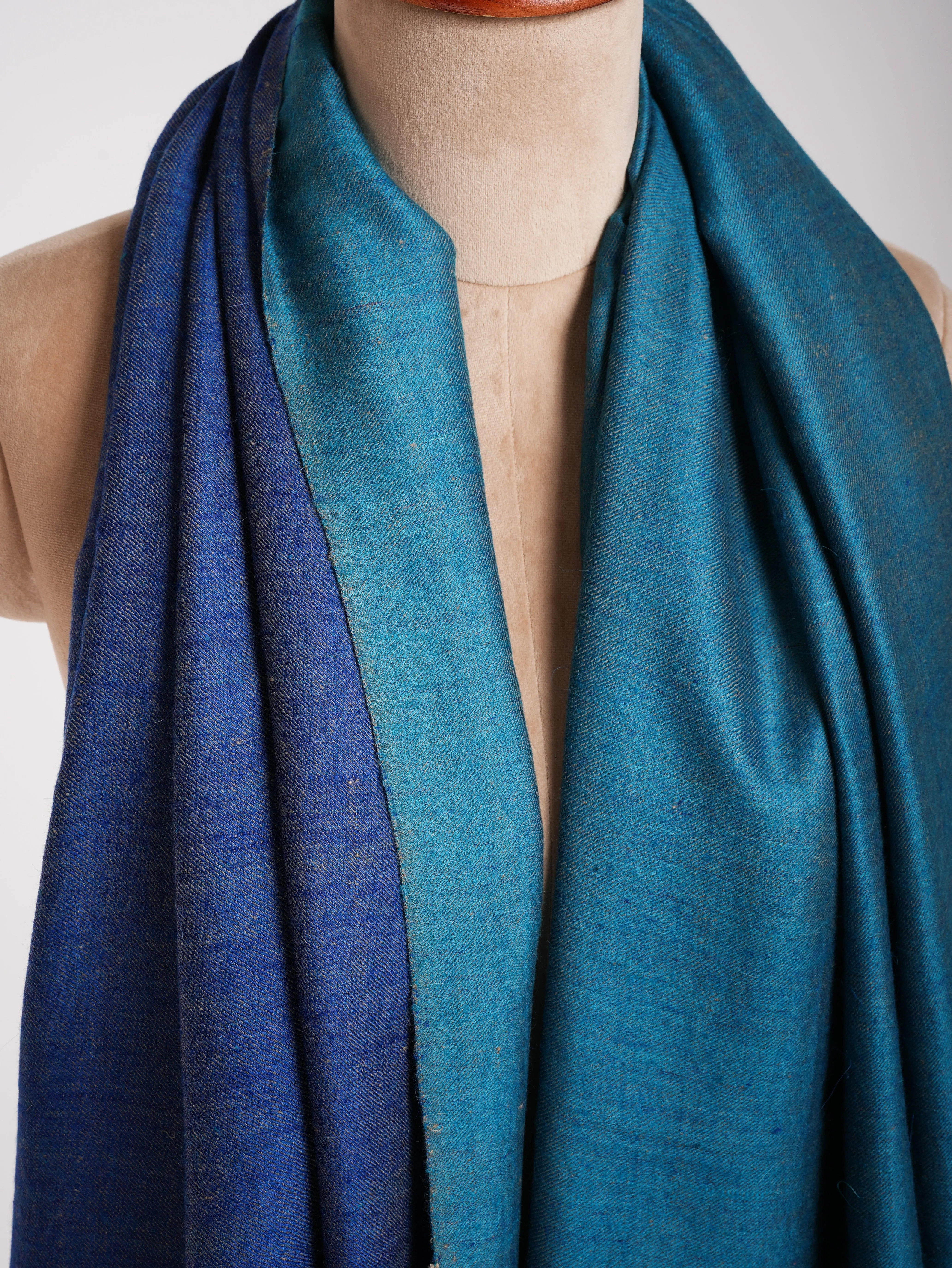 Shades Of Blue Pure Pashmina Silky Soft Pashmina Shawl