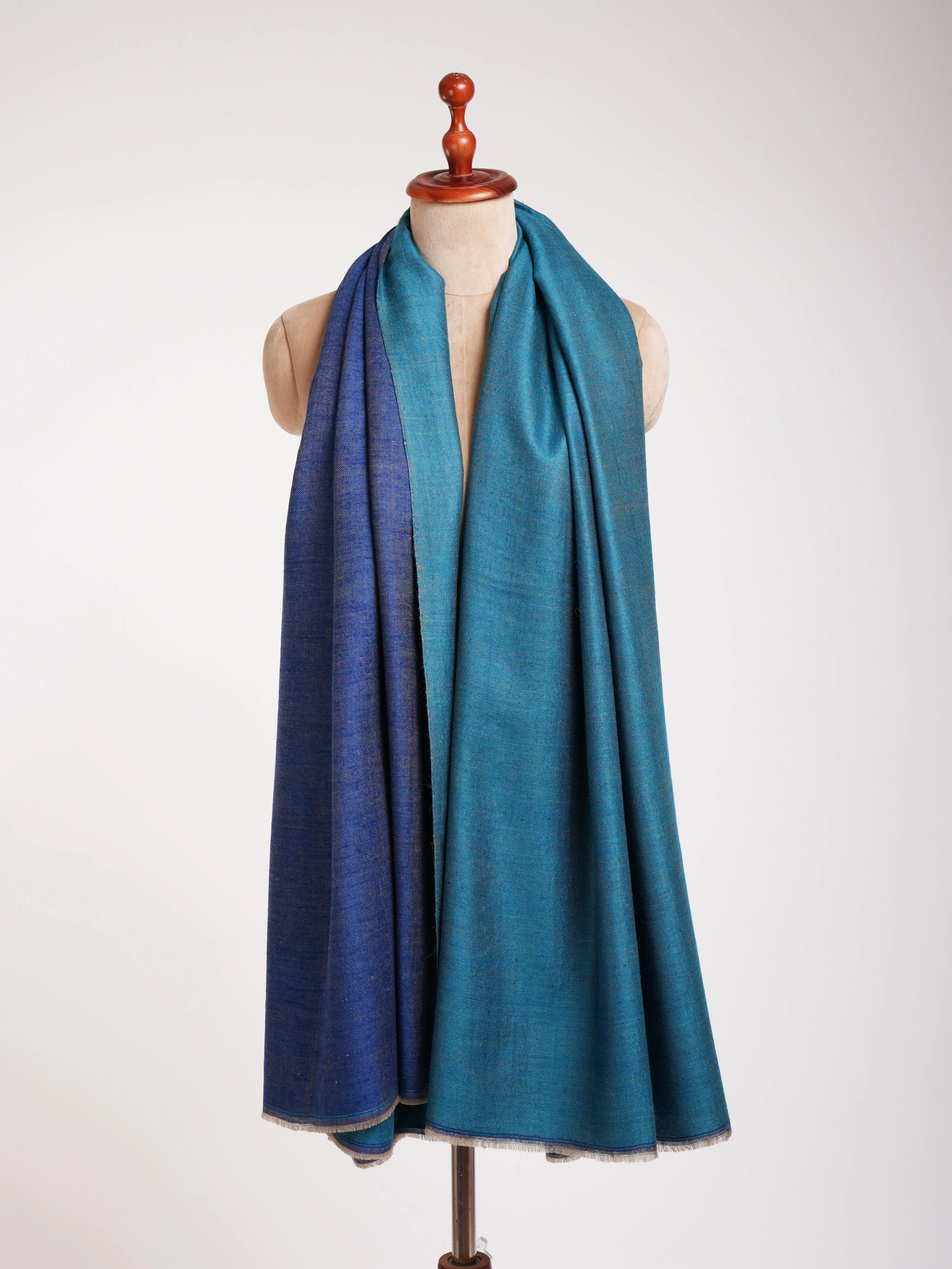 Shades Of Blue Pure Pashmina Silky Soft Pashmina Shawl