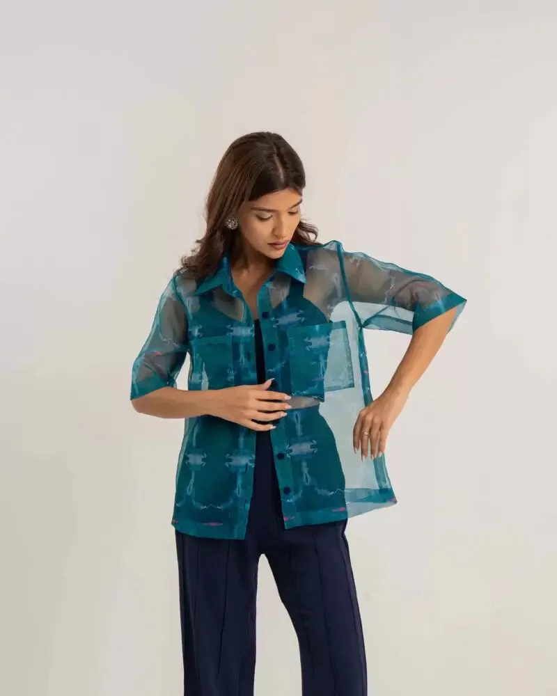 Short Organza shirt set