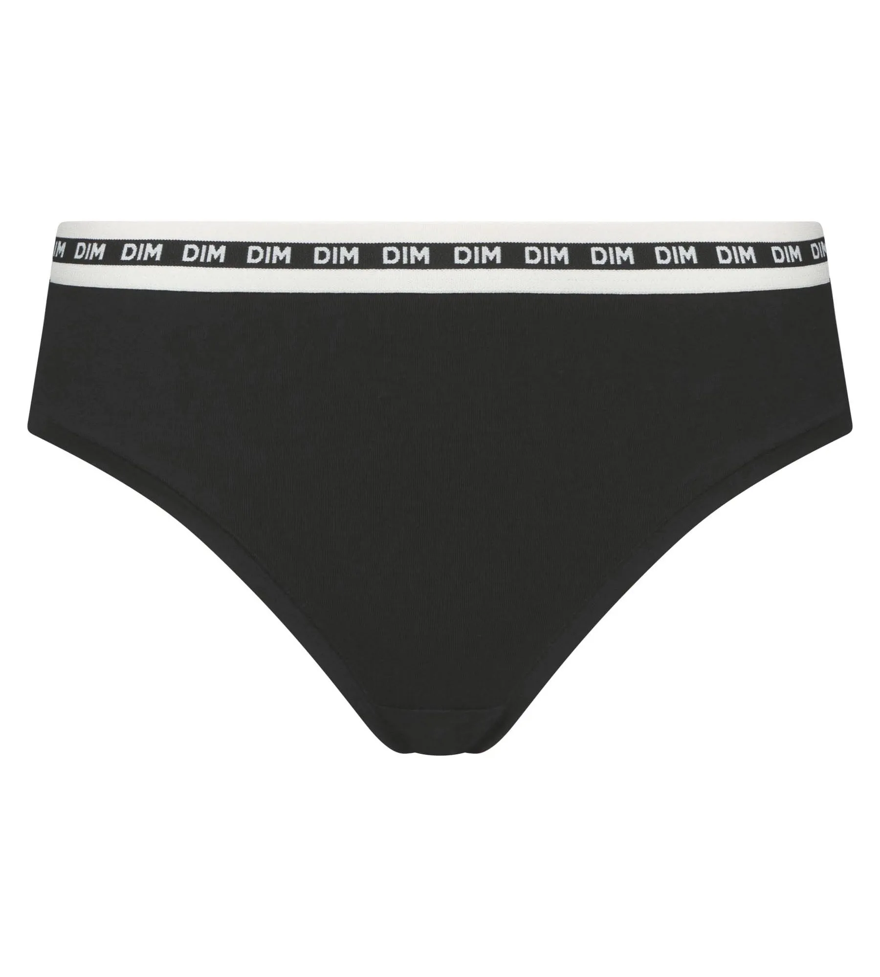 Shorty femme coton modal Noir à ceinture contrastée Dim Icons Essentiel