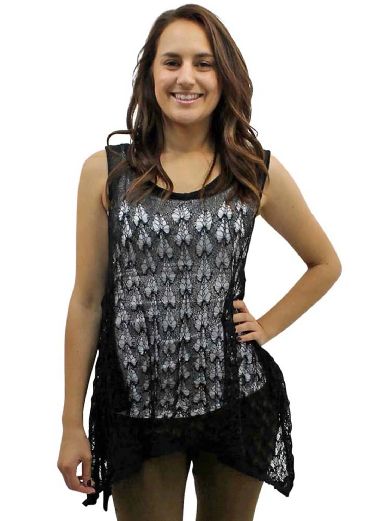 Sleeveless Crochet Tank Top