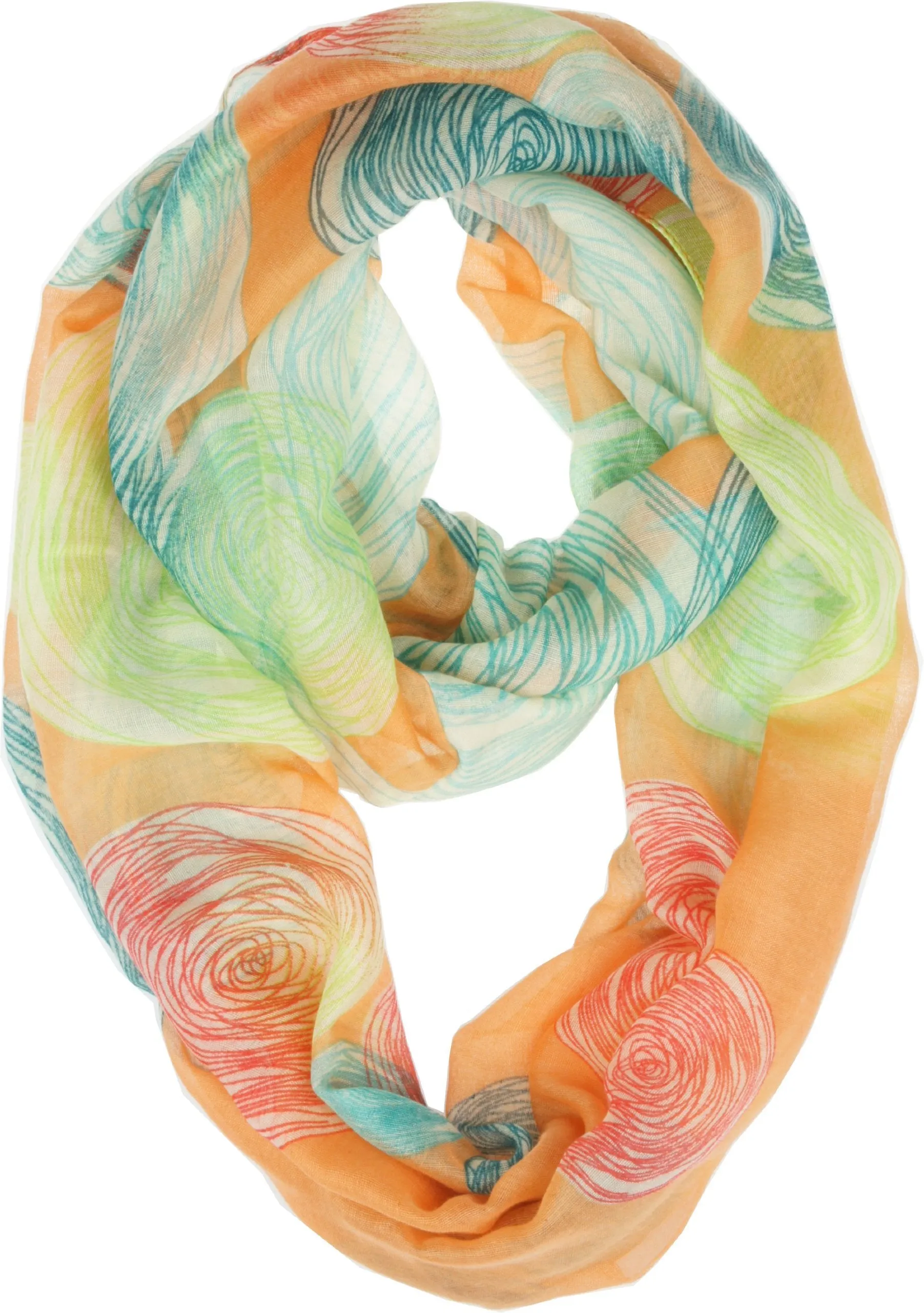 Soft Light Weight Various Print Sheer Infinity loop circle Scarf