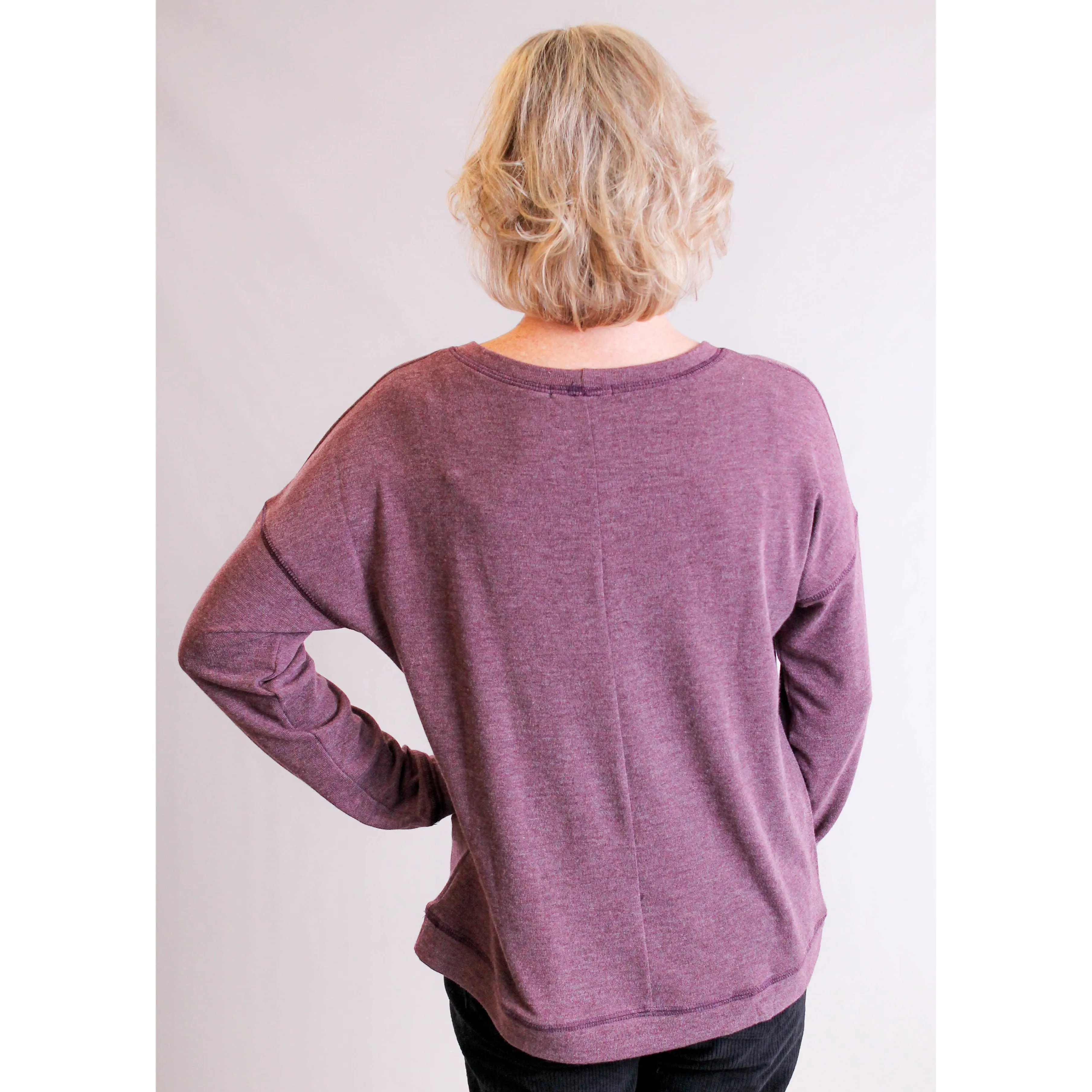 Staccato Round Neck Pullover with Long Sleeves