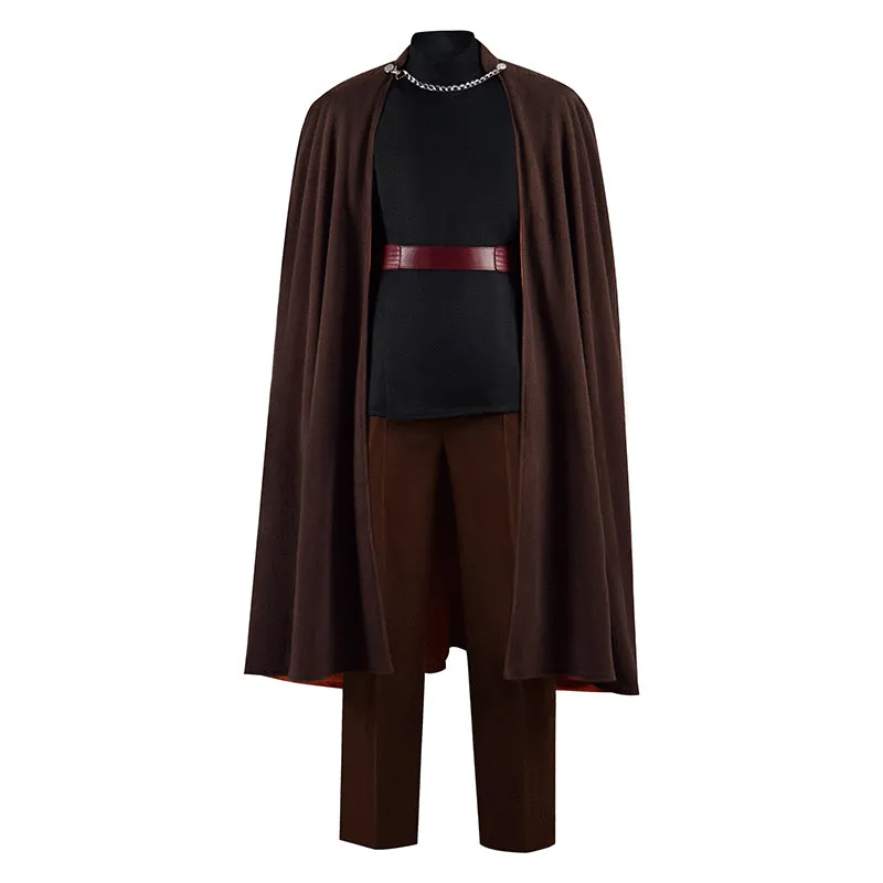 Star Wars Count Dooku Cosplay Costume Brown Cape Outfit Full Set Halloween Suit