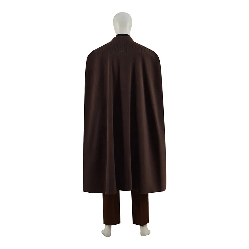 Star Wars Count Dooku Cosplay Costume Brown Cape Outfit Full Set Halloween Suit