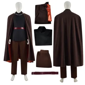 Star Wars Count Dooku Cosplay Costume Brown Cape Outfit Full Set Halloween Suit