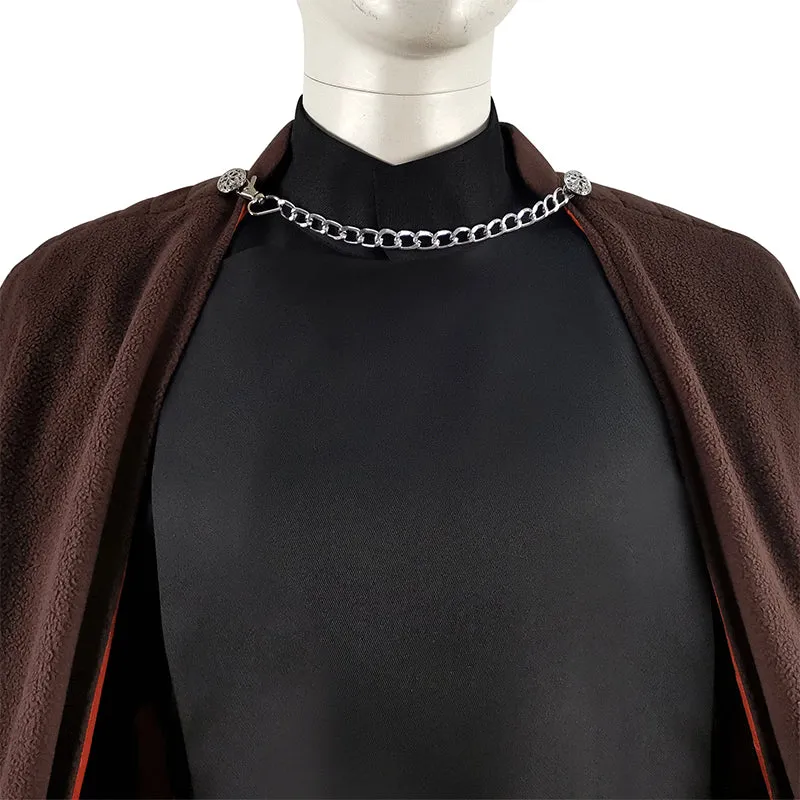 Star Wars Count Dooku Cosplay Costume Brown Cape Outfit Full Set Halloween Suit