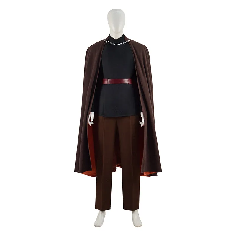 Star Wars Count Dooku Cosplay Costume Brown Cape Outfit Full Set Halloween Suit