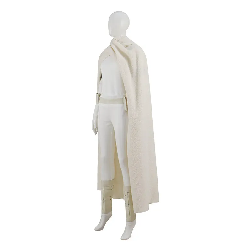 Star Wars Padme Amidala Costume Padme Cosplay White Battle Outfit