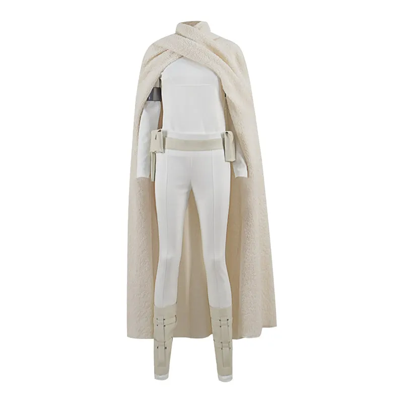 Star Wars Padme Amidala Costume Padme Cosplay White Battle Outfit