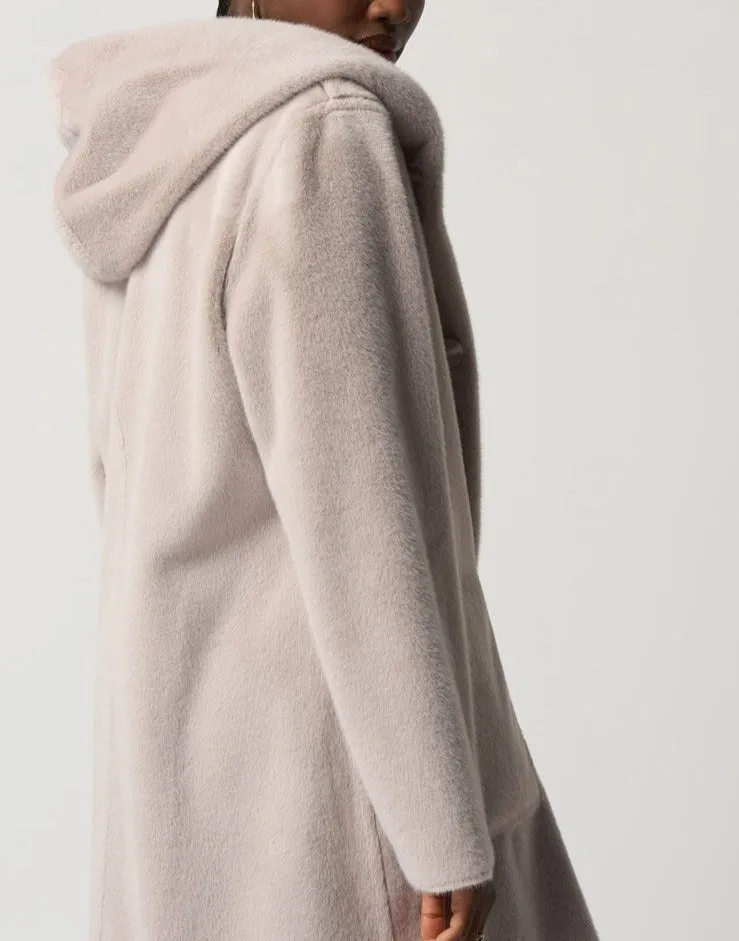 Suede Hooded Coat