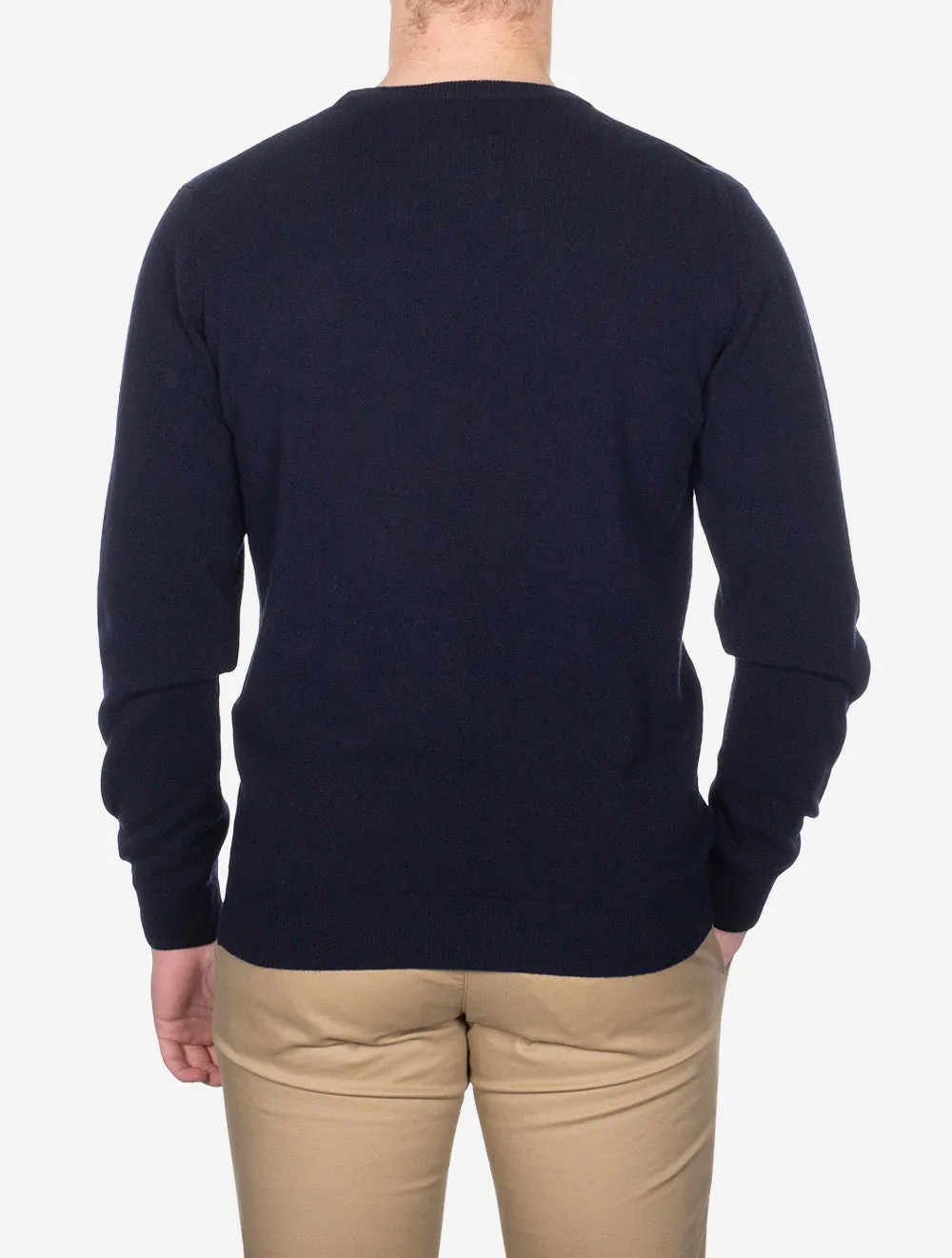 Superfine Lambswool Crew Neck Marine