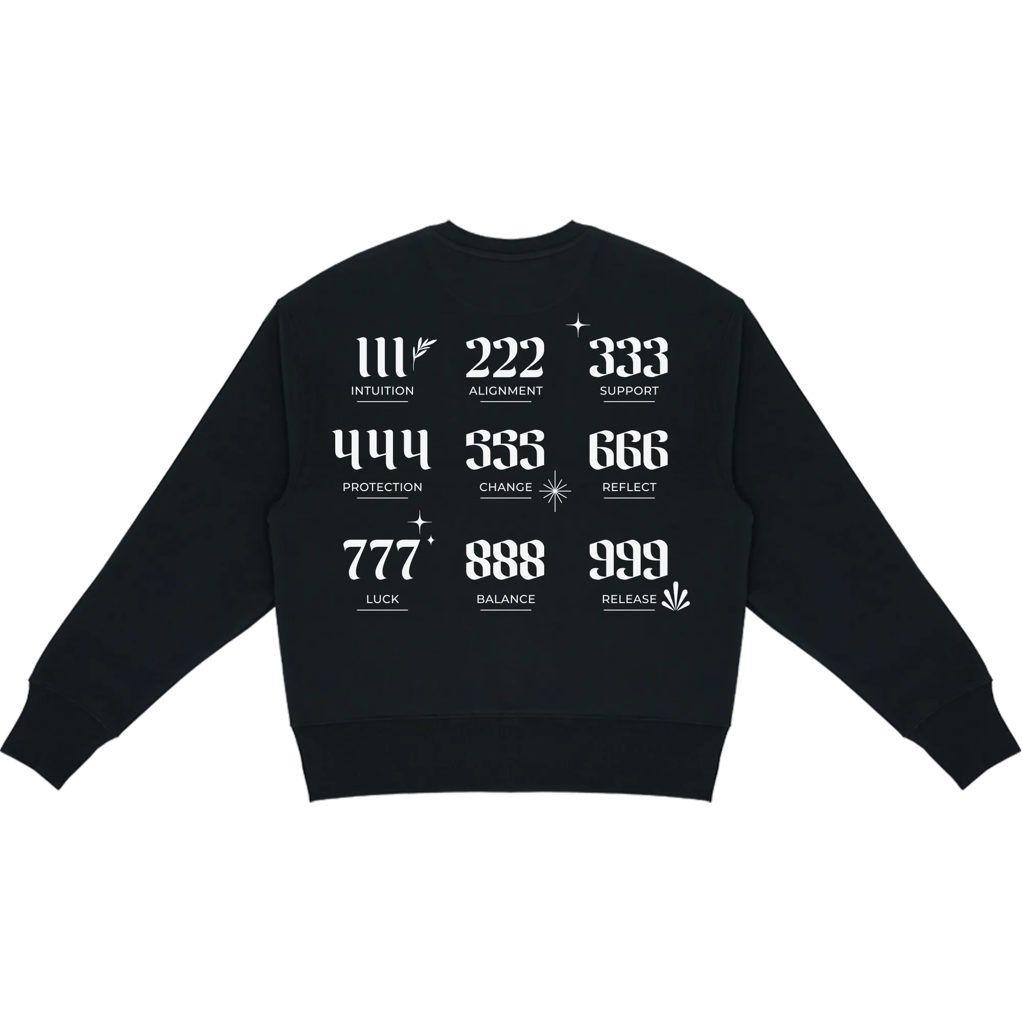 Sweater (Oversized) mit "Angel numbers" Motiv