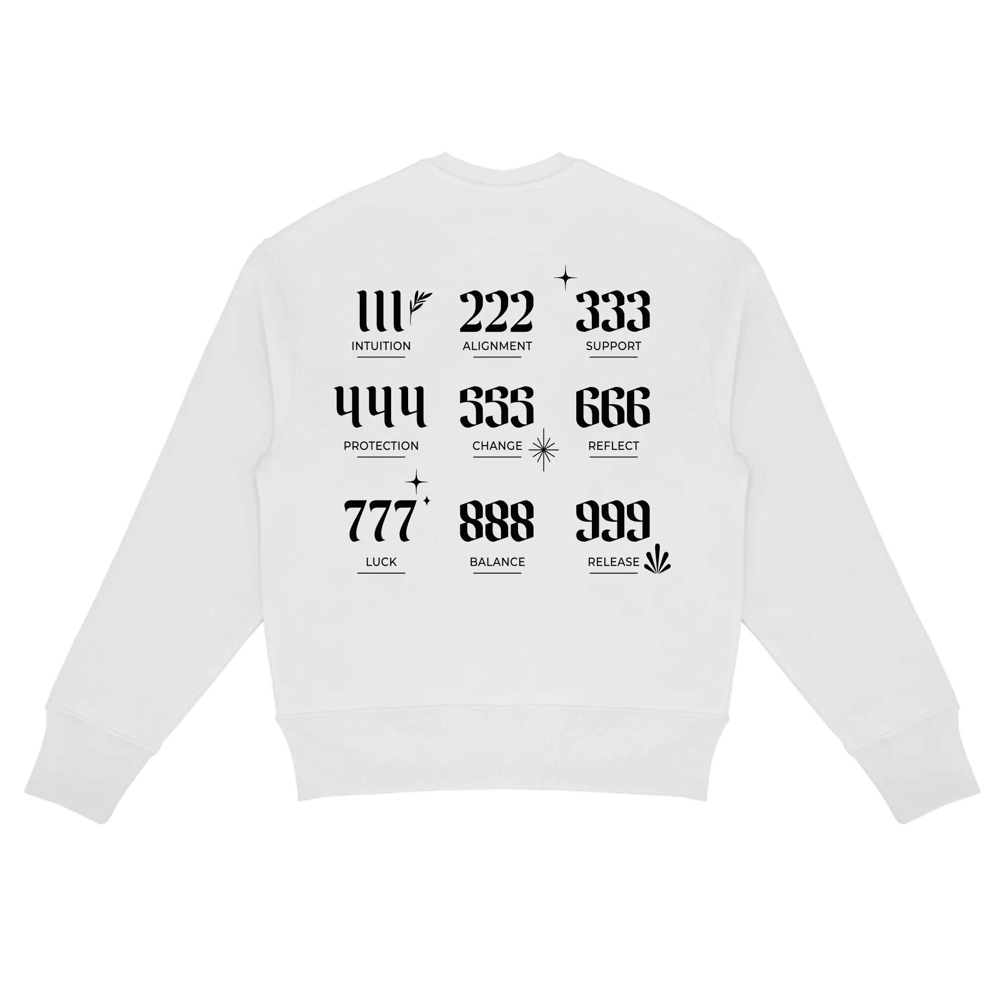 Sweater (Oversized) mit "Angel numbers" Motiv