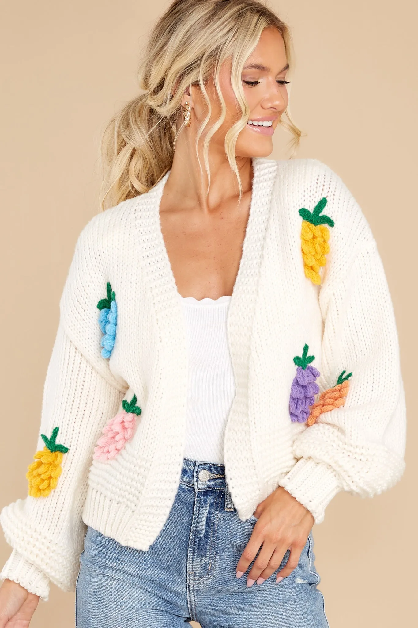 Sweet Habits Ivory Cardigan