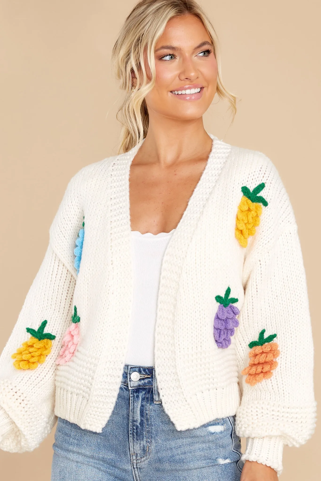 Sweet Habits Ivory Cardigan