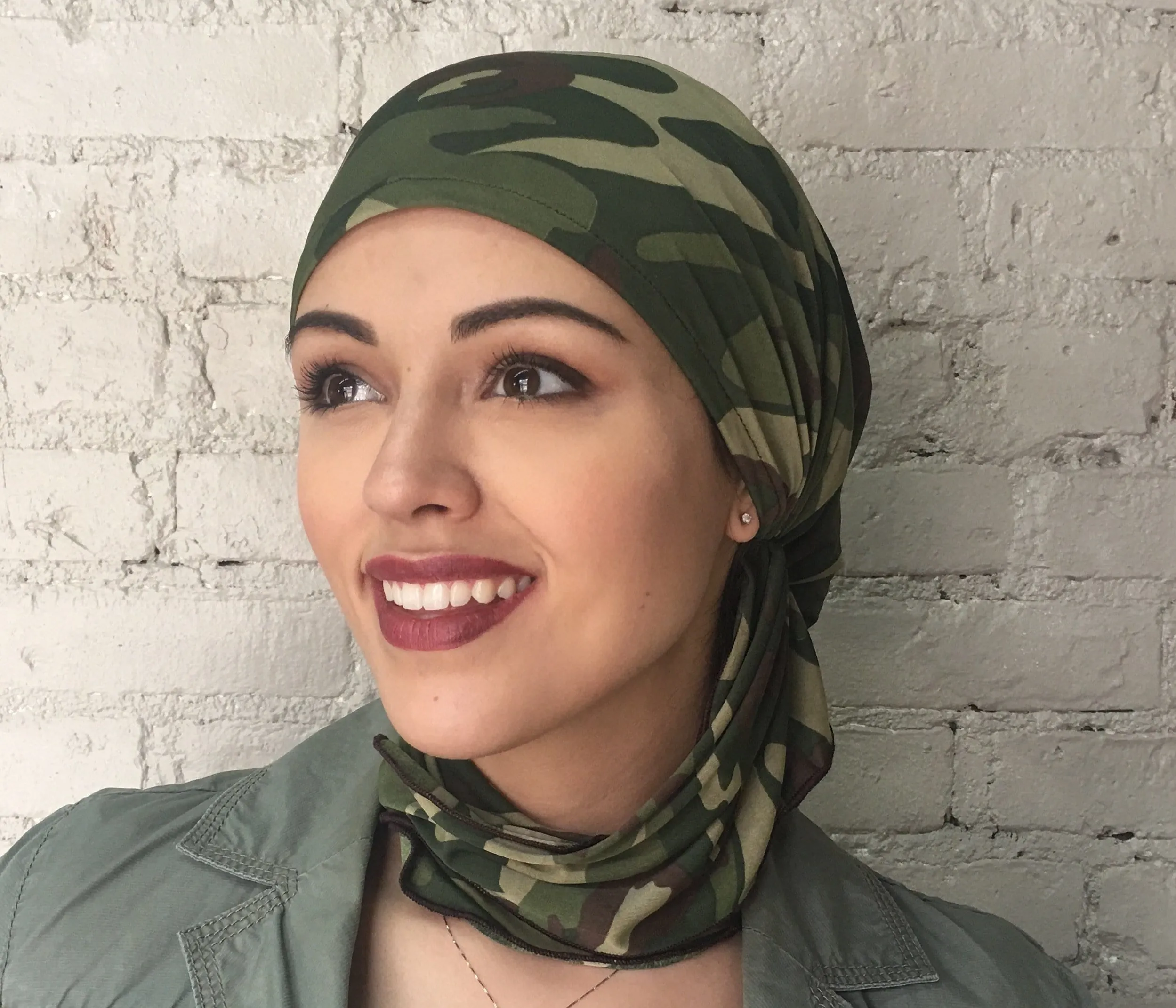 Swim Cap | Swimming Hat | Camouflage Military Pre Tied Head Wrap | Headcovers | Fashion Scarf Hair Cover for Men and Women