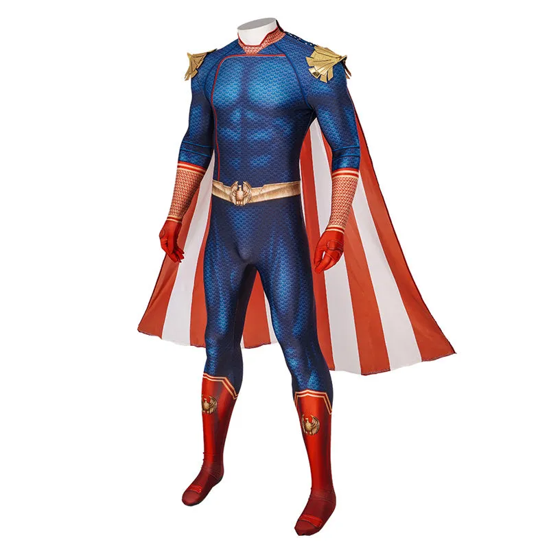 The Boys Season 4 Cosplay Homelander Costume Jumpsuit Cape Outfit