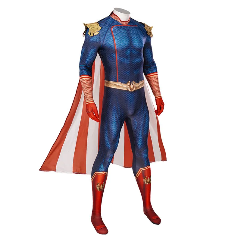 The Boys Season 4 Cosplay Homelander Costume Jumpsuit Cape Outfit