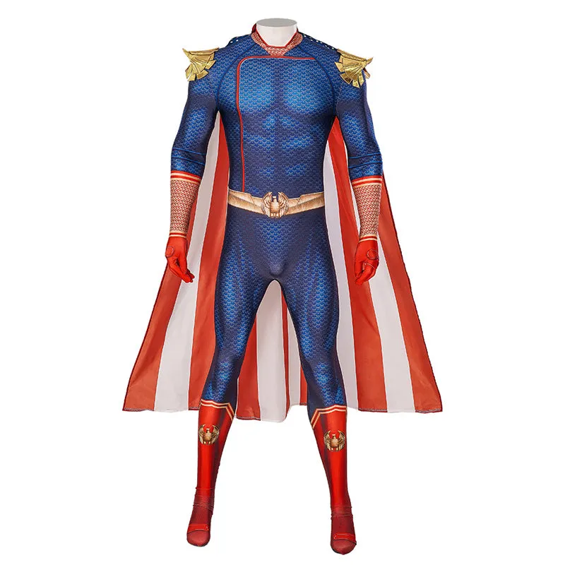 The Boys Season 4 Cosplay Homelander Costume Jumpsuit Cape Outfit