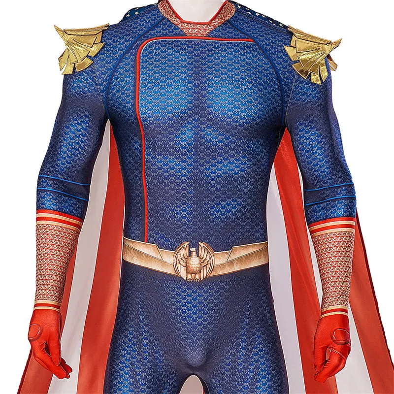 The Boys Season 4 Cosplay Homelander Costume Jumpsuit Cape Outfit