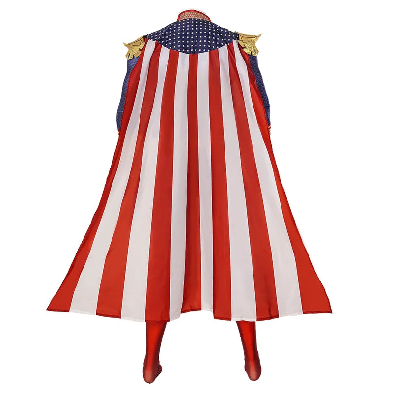 The Boys Season 4 Cosplay Homelander Costume Jumpsuit Cape Outfit