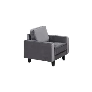 Toulouse Collection Chair Charcoal Velvet